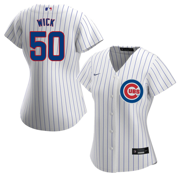 Nike Women #50 Rowan Wick Chicago Cubs Baseball Jerseys Sale-White